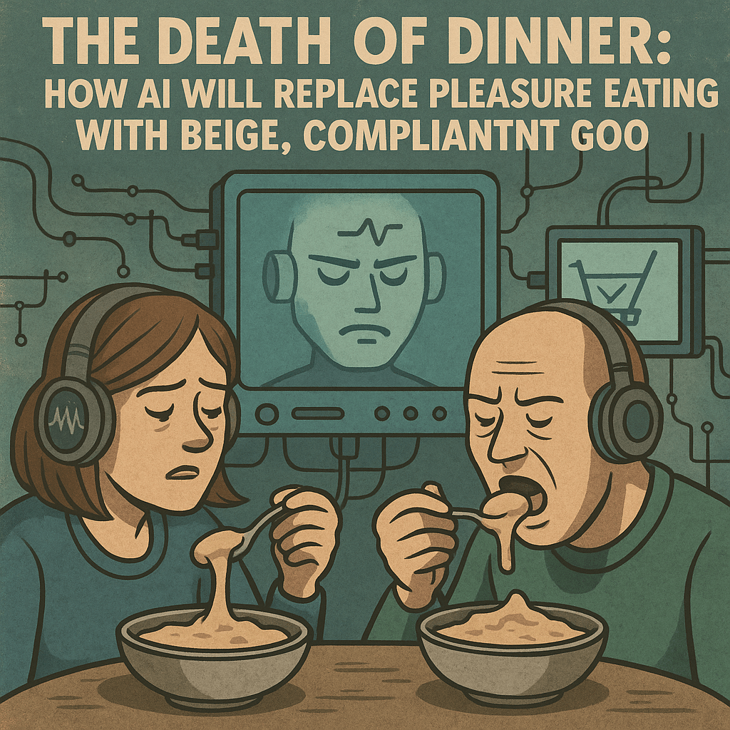 The Death of Dinner: How AI Could Replace Pleasure Eating with Beige, Compliant Goo